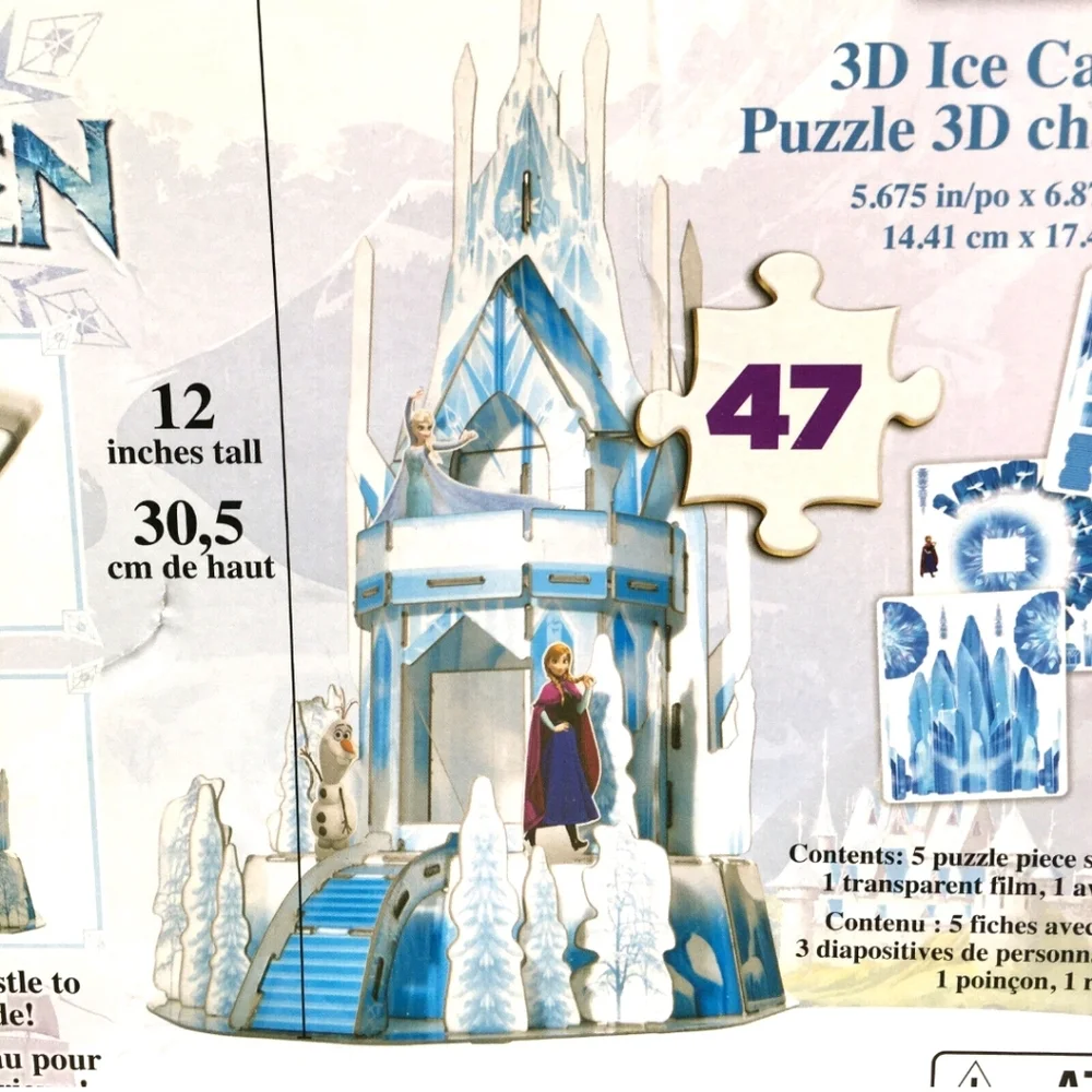 Disney Frozen Rumbling Rock Game, 3D Puzzle and Frosted Fishing Game Lot of 3